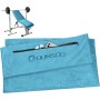 DUNSOO Toalla Gimnasio,120x50cm Toalla Deportiva De Microfibra con Bolsillo De Cremallera para Gimnasia y Entrenamiento I Toalla