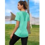 Terecey Camisetas Deporte Manga Corta Mujer Camiseta Tecnica para Mujer Suelta Camiseta Fitness Mujer y Cuello Redondo Camiseta