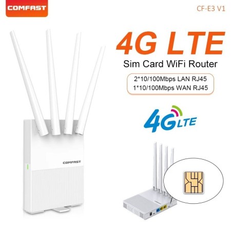 Módem enrutador Comfast Mobile 4G LTE para exteriores, enrutadores CAT