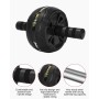 Kureny Equipo de gimnasio,Kit de Rueda Abdominal con Push Up Bars, Cuerda para Saltar, Fortalecedor de Mano, Rodilla Mat,banda