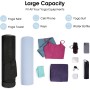 sportsnew Bolsa Esterilla Yoga con Compartimento Húmedo Funda Esterilla Yoga Cremallera Completapara con Bolsillo para Botella