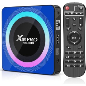 Android 13.0 TV Box, Box TV 4GB RAM 64GB ROM RK3528 Quad-Core 64bit Cortex-A53 Support 2.4/5.0GHz WiFi6 BT5.0 HD 8K 10/100M