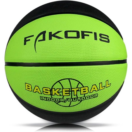 FAKOFIS Balón de baloncesto para niños, tamaño 3, tamaño 5, tamaño 7, baloncesto al aire libre en interiores y callejeros,