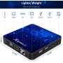 Android 12.0 TV Box, 4GB RAM 32GB ROM Android Box RK3318 Quad-Core 64bit Cortex-A53 Soporte 2.4G/5G WiFi 6 Bluetooth 5.0