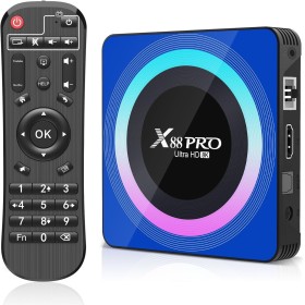 Android TV Box, Android 13.0 Box 2GB RAM 16GB ROM RK3528 Quad-Core 64bit Cortex-A53 Support 2.4/5.0GHz WiFi6 BT5.0 HD 8K 10/100M