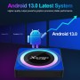 Android TV Box, Android 13.0 Box 2GB RAM 16GB ROM RK3528 Quad-Core 64bit Cortex-A53 Support 2.4/5.0GHz WiFi6 BT5.0 HD 8K 10/100M