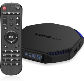 Android TV Box, T95PLUS S905 X4 Android 11.0 Box, 4 GB RAM 64 GB ROM Quad Core Arm Cortex-A55, Compatible con WiFi de 2.4 GHz/5