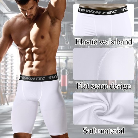 Towintec Mallas Cortas Running Hombre Pantalones Cortos de compresión Polainas Cortos de Transpirable Secado Rápido Mallas de