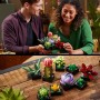 LEGO Botanical Suculentas Maqueta de 9 Plantas Artificiales para Construir, Decoración para Casa, Manualidades para Adultos, Kit