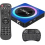 Android 13.0 TV Box, Android Box 4GB RAM 64GB ROM Quad-Core con Mini Teclado Inalámbrico, 2.4/5.0GHz Wi-Fi de Doble Banda BT 5.0