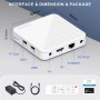 Android 14.0 TV Box 2025, LEFFOT H313 4K UHD Smart TV Box with HDR10, 2GB RAM + 8GB ROM, 2.4G & 5G Dual-Band WiFi 6, BT 5.0,
