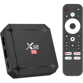 Boîtier TV Android 10, Box Android TV X98SE Avec Allwinner H313 Quad Core Arm Cortex A53 CPU Support 4K HD Dual WiFi 2.4G