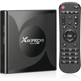 Android 13.0 TV Box, 4GB RAM 32GB ROM Android Box 8K RK3528 Quad-Core 64bit Corter-A53 CPU Mali-450 MP2 GPU Supports 3D H.265