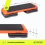 TREXO Aerobic Step para Ejercicios Cardio Fitness Altura Ajustable 10-15-20 cm Superficie Grande 109 x 41 cm Materiales