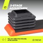 TREXO Aerobic Step para Ejercicios Cardio Fitness Altura Ajustable 10-15-20 cm Superficie Grande 109 x 41 cm Materiales