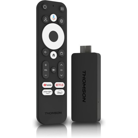 Thomson Streaming Box 240, 4K UHD, Google TV, Google Voice Control,WiFi, Googlecast Built-in