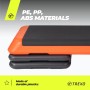 TREXO Aerobic Step para Ejercicios Cardio Fitness Altura Ajustable 10-15-20 cm Superficie Grande 109 x 41 cm Materiales