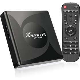 Android TV Box 13.0, Android Box 2GB RAM 16GB ROM, RK3528 Quad-Core Android Box, Support 2.4G/5G Dual WiFi, BT 5.0, 100M