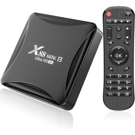 Android TV Box 13.0, Android Box 4GB RAM 32GB ROM, RK3528 Quad-Core, Soporte 2.4G/5G Dual WiFi, 100M Ethernet Ultral HD 8K TV