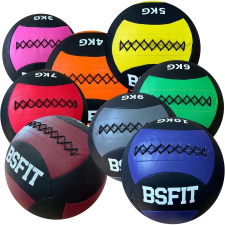 BSFIT Wall Ball Medicinal para Ejercicios de Funcional Fitness, Tonificación Muscular y Workout, Ideal para Gimnasio en Casa y