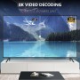 Android TV Box, Android 13.0 Box 4GB RAM 32GB ROM RK3528 Quad-Core Cortex-A53 GPU Mali-450 Soporte 8K 10/100M LAN Enternet