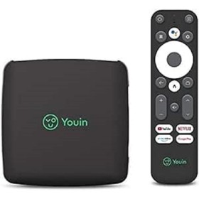 Engel Youin You-Box EN1040KX- TV Box Android TV 4K UHD - Asistente de Google y Chromecast Integrado - Producto Exclusivo, Negro