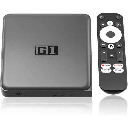 Android 14.0 TV Box 4K HDR10+, Kinhank G1 Smart TV Box Compatible con Google y Netflix, Dolby Vision & Digtal Plus, DTS, WiFi 6,