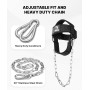 DMoose Fitness Arnés de Cabeza de Cuello para Entrenamiento de Resistencia Anillos D Extra-Pesados y Cadena de Acero - Construir