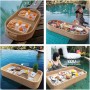 Nicvrea Bandeja Piscina Flotante,Bandeja Ratan para Piscinas Bandeja De Servicio Flotante Lujo Accesorios de Fiesta de Flotador