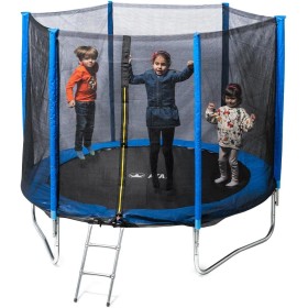 Cama elástica Infantil Trampolín de Gran tamaño para niños y niñas con Red de Seguridad, Ideal Exterior, Disponible en 2