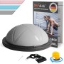 DH FitLife Balón de equilibrio, yoga, entrenador de equilibrio de 60 x 22 cm hasta 200 kg, media pelota de gimnasia, tabla de