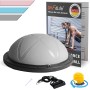 DH FitLife Balón de equilibrio, yoga, entrenador de equilibrio de 60 x 22 cm hasta 200 kg, media pelota de gimnasia, tabla de