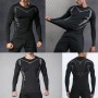 Smatstyle Camiseta Compresion Hombre Base Layer para Correr Transpirable Secado Rápido Camiseta Entrenamiento de Manga Larga
