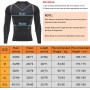 Smatstyle Camiseta Compresion Hombre Base Layer para Correr Transpirable Secado Rápido Camiseta Entrenamiento de Manga Larga