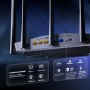 Tenda Router WiFi 6 AX1500, Doble Banda 2.4GHz/5GHz, Puerto LAN/WAN Gigabit, 5 Antenas de 6dBi, Modo Repetidor, Control