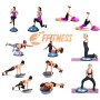 Balance Half Ball (Ø 60 cm) | Pelota hinchable de media bola | Fitness Trainer para yoga Pilates funcional fisioterapia | con