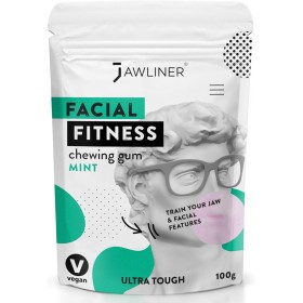 JAWLINER Chicle fitness (Paquete de 2 meses) Ejercitador/Entrenador facial de mandíbula y jawline para hacer ejercicios Mewing -