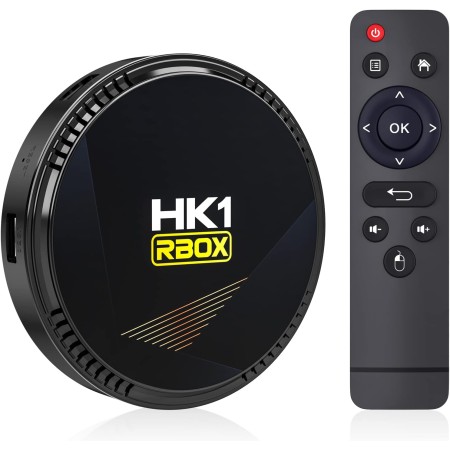 Android TV Box,HK1 Android 12.0 Allwinner H618 Quadcore 4GB RAM 32GB ROM GPU Mali-G31 MP2 Soporte 8K 3D 1080P 2.4/5.0GHz WIFI6