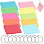 Ticeed 500 tarjetas flash, Notas Adhesivas de Colores 10 colores Fichas tamaño A7 con 10 Anillos Tarjetas de Estudio de Papel