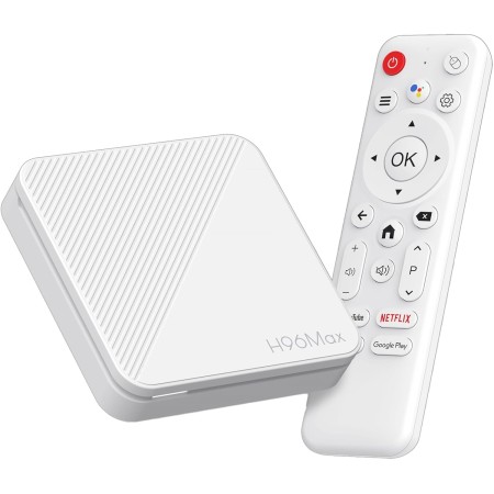 Android 14.0 TV Box, Caja de TV 4K Ultra HD con HDR10+, Quad Core Arm Cortex A53, 2GB RAM + 16GB ROM, WiFi 6 Doble Banda 2.4G &