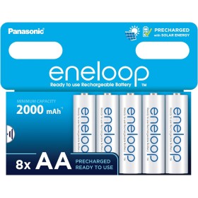 eneloop, Pilas Recargables AA/Mignon, Paquete de 8, Capacidad de mín. 2000 mAh, Pilas Ni-MH, Listas para Usar, Recargables hasta