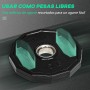 SPORTNOW Juego de 2 Discos de Pesas Olímpicas Hierro Fundido Placas de Pesas con Orificio de 5 cm para Barra o Mancuernas