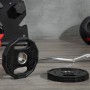 SPORTNOW Juego de 2 Discos de Pesas Olímpicas Hierro Fundido Placas de Pesas con Orificio de 5 cm para Barra o Mancuernas