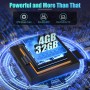 Android TV Box 10.0, Android Box 4GB RAM 32GB ROM Quad-Core Arm Cortex-A53 con WiFi 2.4G/5.0G Ethernet 10/100M 6k HD TV Box
