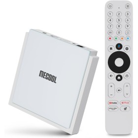 MECOOL KM2 Plus Deluxe Android TV Box, HDR 10+ 4K Dolby Vision Display, Google Netflix Certificado Prime Voice Assistant Video