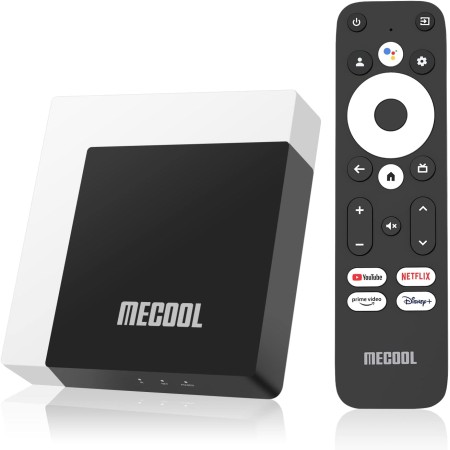 Android TV Box 11.0, MECOOL KM7 Plus Smart TV Box 4K HDR 2GB 16GB Soporte 2.4G/5.0G/BT 5.0/AV1 GTV Reproductor Multimedia de