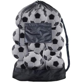 TRKETK Extra Grande Bolsa de Pelota de Malla, con Cordón para 10-15 Bolas Accesorios Deportivos Saco de Malla para Pelotas con