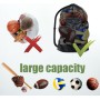 TRKETK Extra Grande Bolsa de Pelota de Malla, con Cordón para 10-15 Bolas Accesorios Deportivos Saco de Malla para Pelotas con