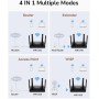 Cudy AX1500 - Router Wi-Fi 6 de doble banda, router de Internet 802.11ax, punto de acceso, 4 antenas de 5dBi, MU-MIMO,