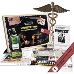 The Code Agency Escape Room Spiel Fall 2 - Juego de detectives, diseño con texto en alemán "Das Verschwinden des Gary Sander,